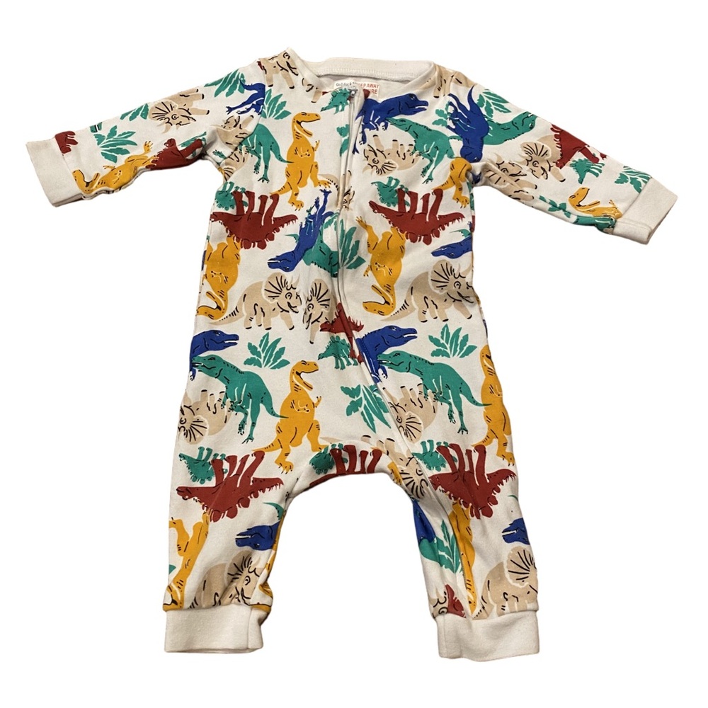 Cotton Baby Sleeper 0-3 m Goodluck Dinosaur Romper Footless Zip Up Boy 4/$20 🛑